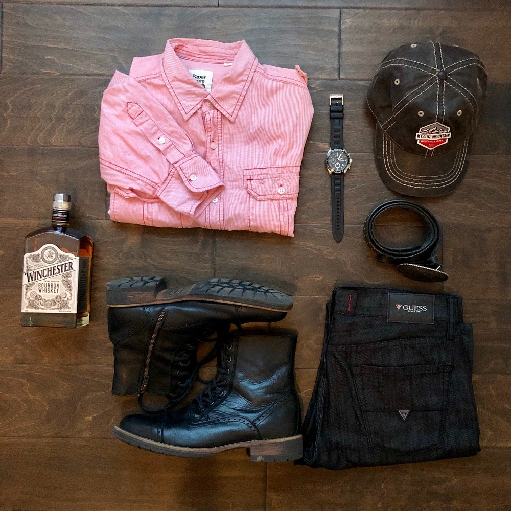 PD&C Micro Gingham Button Down Size Large